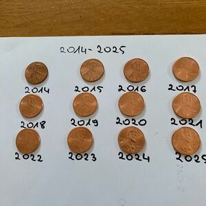 Penny Coin Set Display - Copper Tone